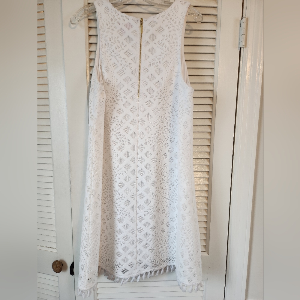 Lilly Pulitzer White Sleeveless Lace A-Line Dress - Picture 6 of 8